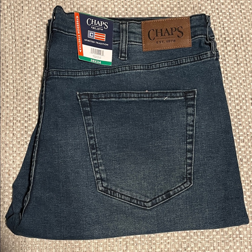 Chaps est. 1978 Men’sJeansVintage BlueSlim Straight Fit 38x34  #SlimStraightFit